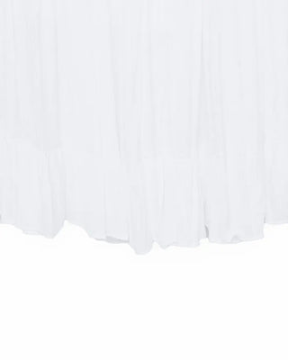 Shirred tiered long skirt