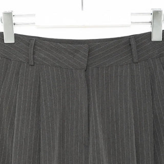 Striped loose-fit slacks