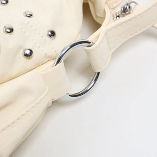 Stud Point Nylon Shoulder Bag
