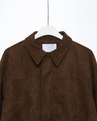 Suede Yoke Line Point Zip-Up Blouson