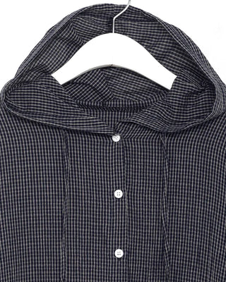 Checked hooded shirt