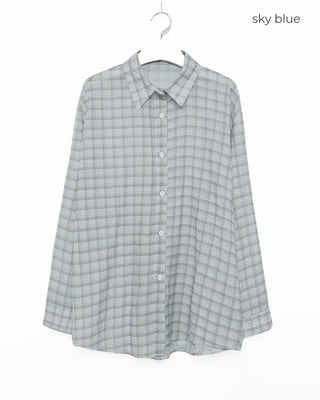 See-through check shirt