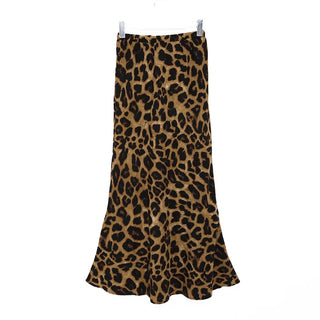 Big leopard mermaid maxi skirt