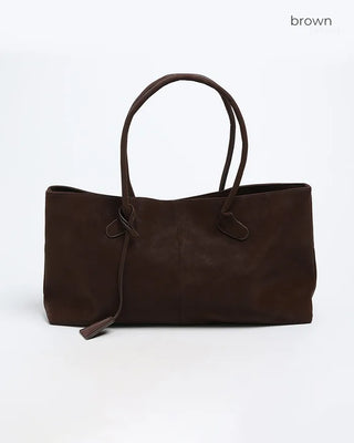 Suede shoulder bag