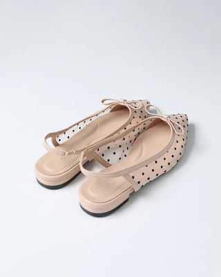 Polka Dot See-Through Flat Shoes