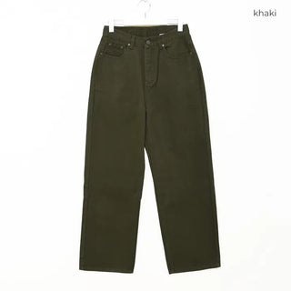 Cotton straight pants