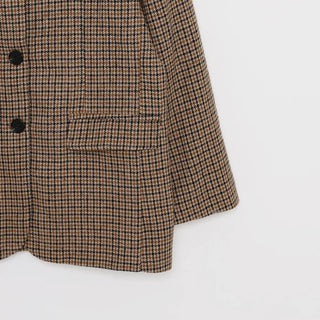 Oversized check jacket