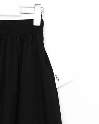 Balloon long elastic waist skirt