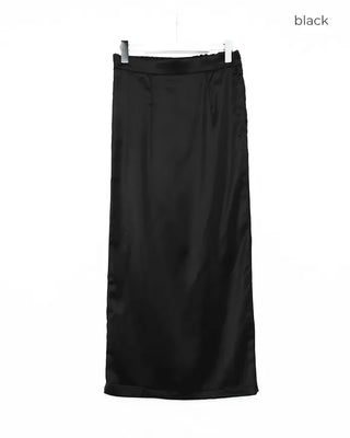 Satin long skirt