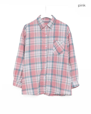 Loose-fit check shirt