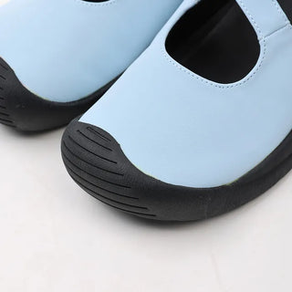 Round cross strap loafers