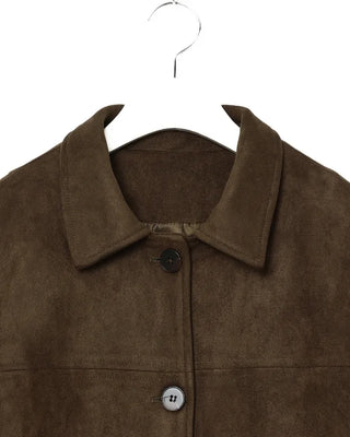Single suede jacket
