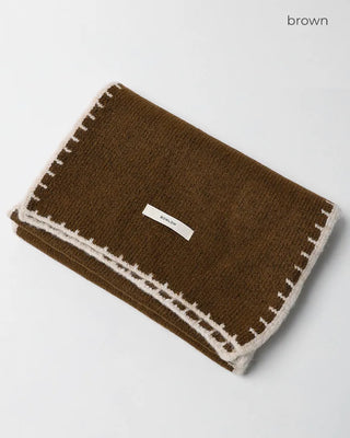 Stitched two-tone scarf