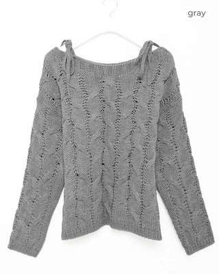 Shoulder ribbon knit