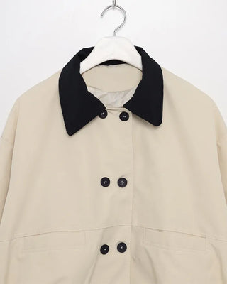 Two-tone double-breasted jacket