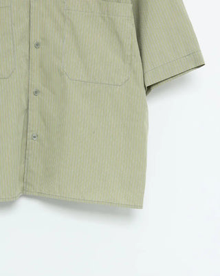 Pocket striped half shirt