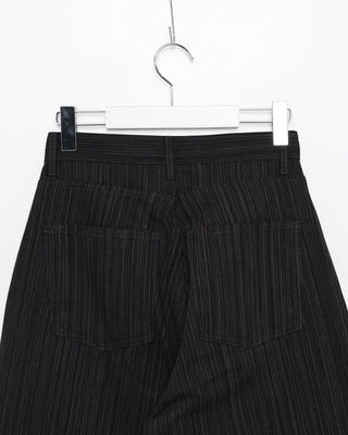 Striped denim pants