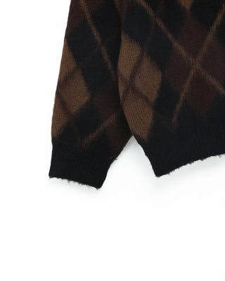 Brushed Argyle Knit