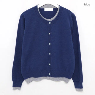 Layered color cardigan
