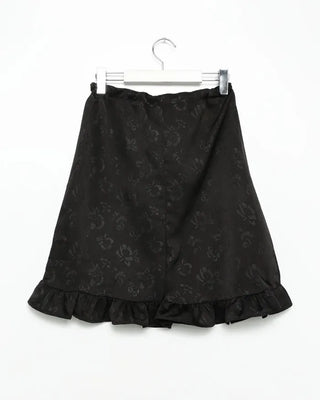 Flower frill midi skirt