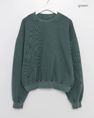 Pigmented Cropped Sweatshirt