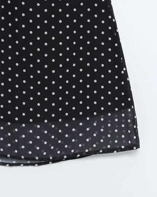Polka Dot Midi Frill Skirt