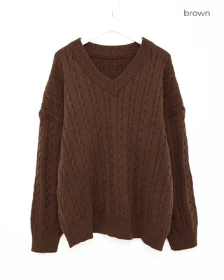 (Unisex) Oversized Cable Knit