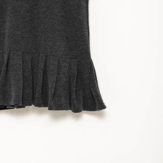 Pleated hem sleeveless tunic