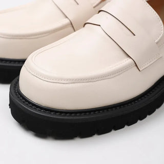 Round platform loafers