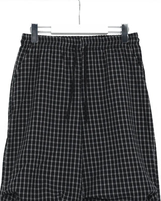 Checked parachute pants