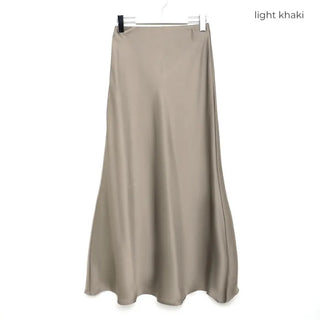 Satin long skirt