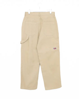 Cotton pants with side buckle patches