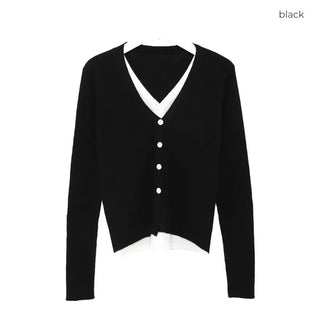 Layered Rib Cardigan