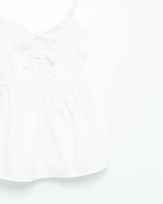 Shirred Ribbon Camisole Blouse