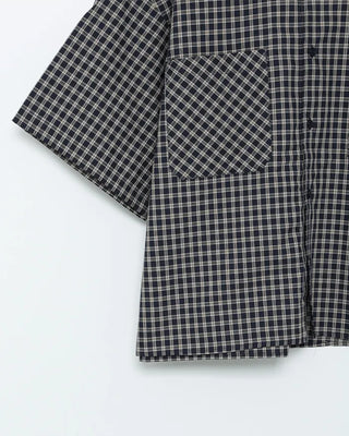 Checked cropped overshirt
