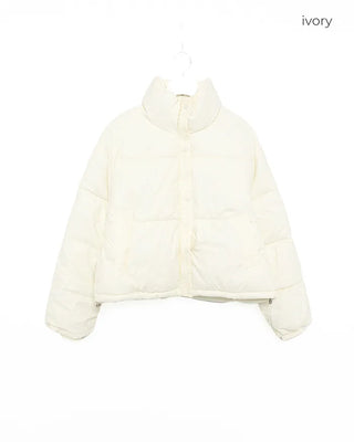 High-neck short down jacket