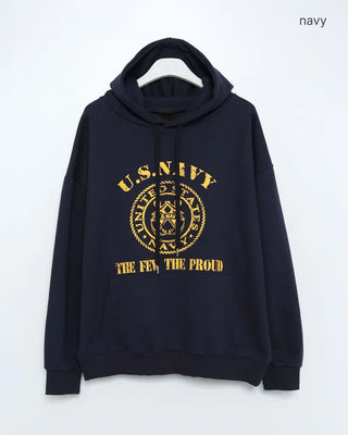 US NAVY Lettering Hooded Parka