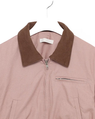 Slash pocket two-tone double-zip jacket