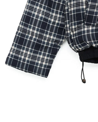 Checked Hooded Down Jacket
