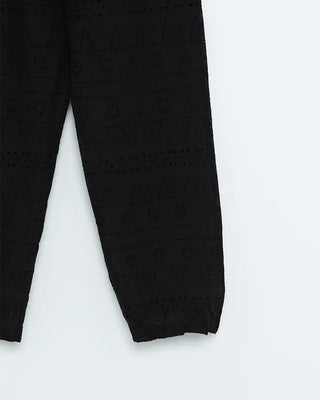 Flower Punching Wide Easy Pants