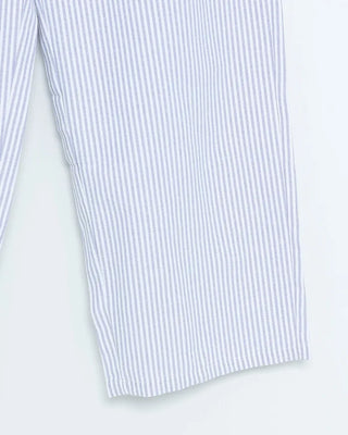 Summer cotton striped wide-leg pants