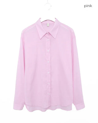 Loose-fit summer cotton shirt