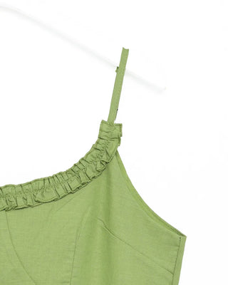 Frill bustier midi dress