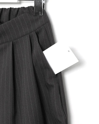 Pintuck striped wide slacks