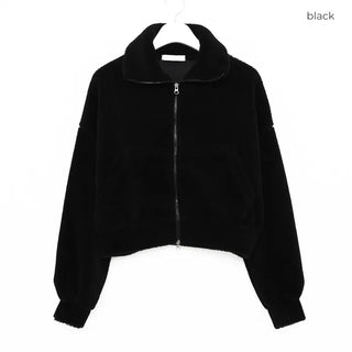 Boucle High Neck Cropped Jumper
