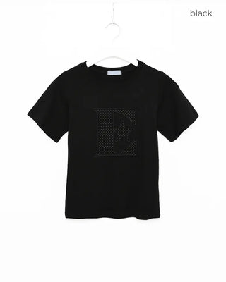 Ester Pattern Patch Half T-Shirt