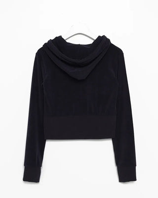 Patch Pile Double Zip Cropped Hoodie