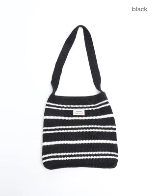Striped knit bag