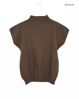 Half-neck short-sleeved knit