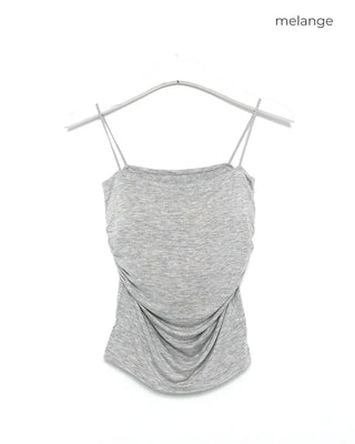 Side-shirred cap camisole